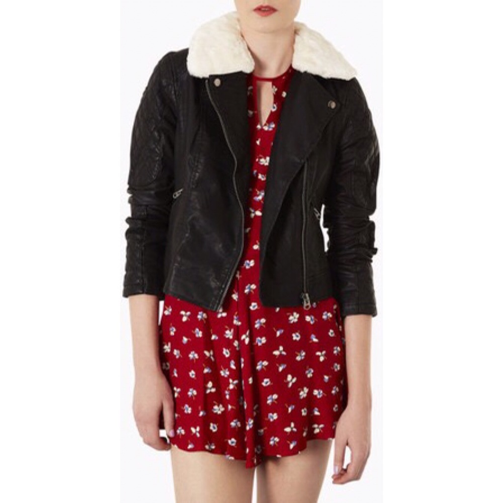 NEVER WORN leather biker jacket
